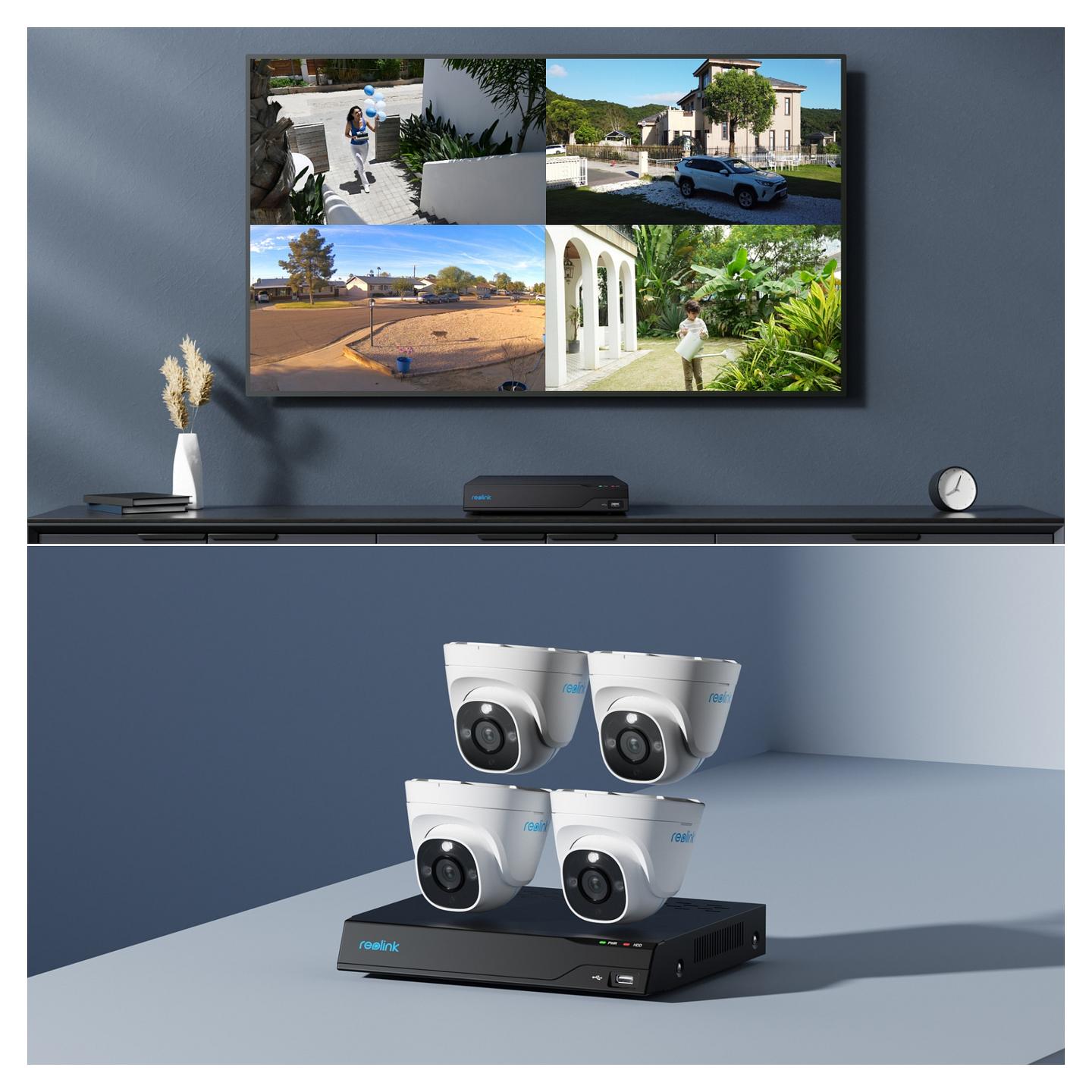 Reolink NVS8-8MD4 Sistem Kamerash IP CCTV / NVR 8 Kanale PoE / 4× Kamera 8MP 4K / HDD 2TB / AI Detection / IR 30m – Bardhë/Zezë - 11