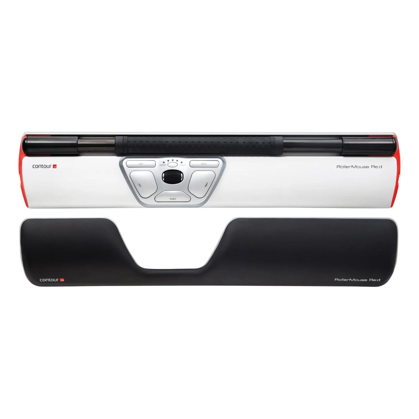 Maus pa kabllo Contour Design RollerMouse Red Plus / 2800 DPI / Wireless + Bluetooth + USB-A / 6 Butona - Zezë/Argjend - 3