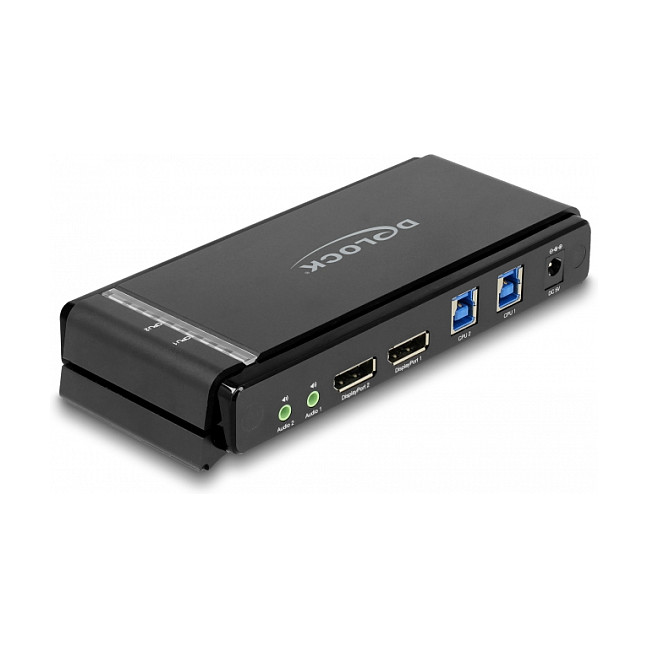 KVM Switch DisplayPort DELOCK / 1.4 / 8K60Hz / USB 5Gbps / Audio
