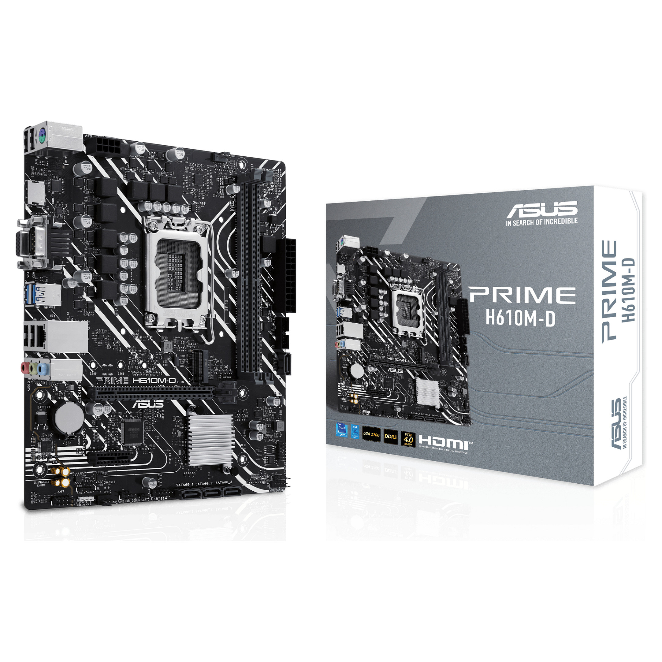 Pllakë Amë ASUS Intel PRIME H610M-D DDR5 mATX - 1