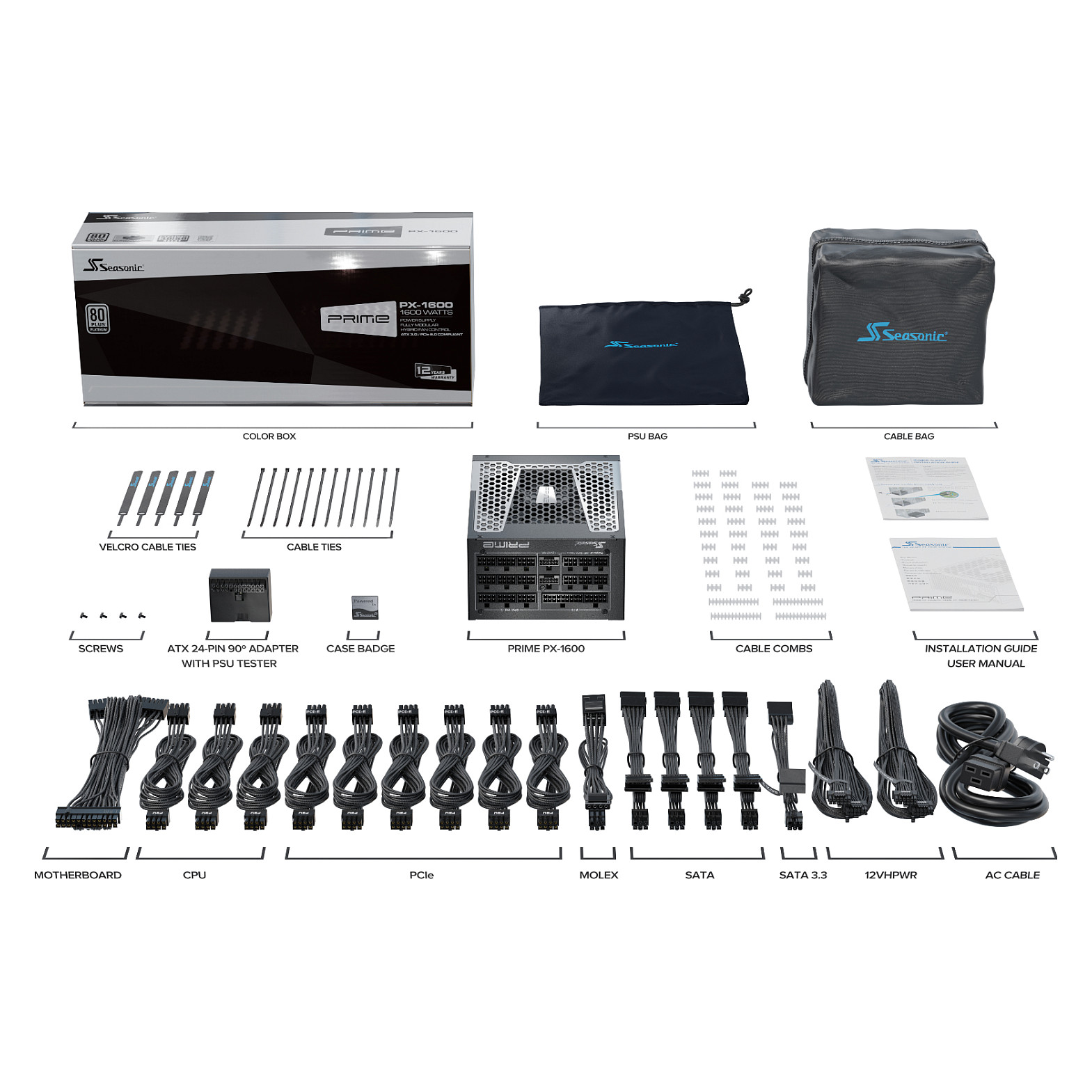 Furnizues Energjie PSU 1600W Seasonic PRIME PX-1600 ATX3.1 | 80+ Platinum - 11