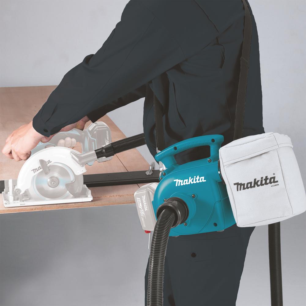 Fshesë me Bateri Makita DVC350Z, 18V, 3L, Thithje 5.5kPa, 2 Nivele Fuqie, Funksion Fryrjeje - Blu/Zezë - 2