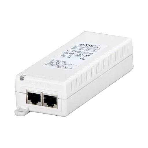 Midspan PoE Axis T8120, 15 W, 1-Port, Gigabit Ethernet - Bardhë