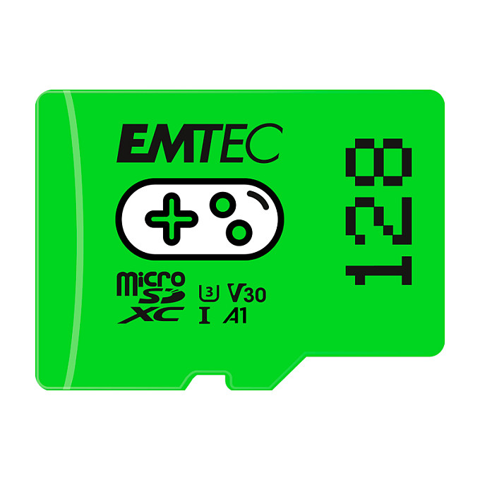 Kartë Memorie SD CARD Emtec m128GB UHS-I U3 V30 A1 Gaming Green - 1