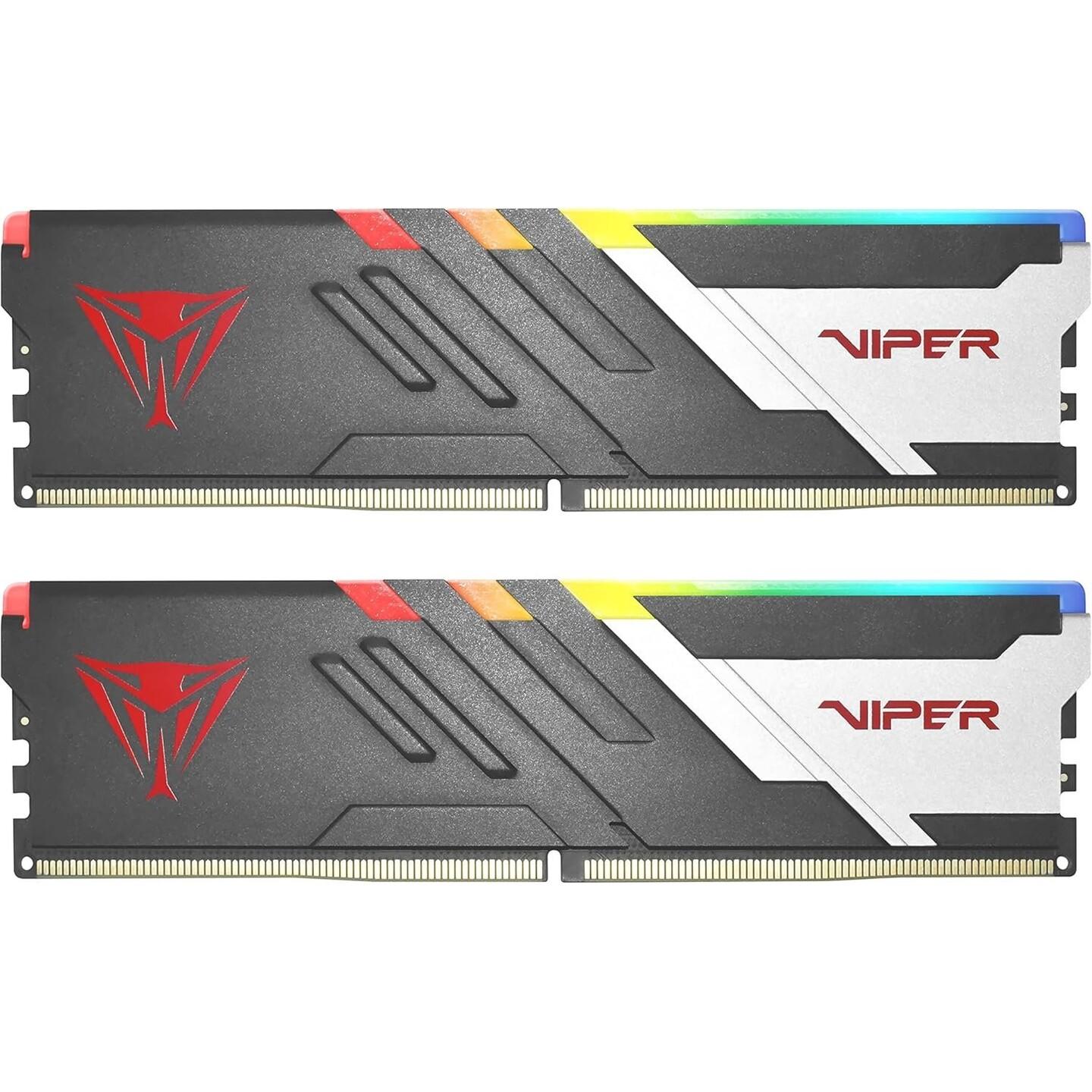 RAM Memorie DDR5 Patriot Viper Venom RGB, 16GB (2x8GB), DIMM, 6000MHz, CL36, 288-pin, XMP 3.0, AMD EXPO, RGB - Zezë
