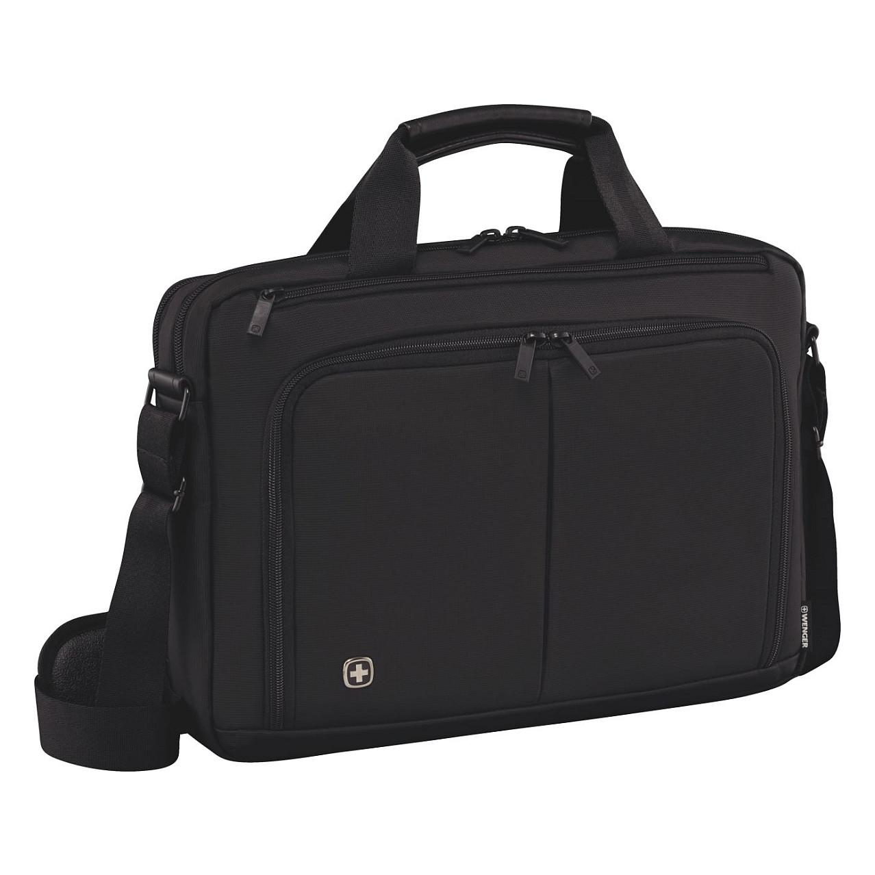 Çantë për Laptop Wenger SwissGear Source 14, 14", 5 L, Ndarje për Tablet 10", Ndarje e mbushur, Rrip për Trolley, 0.74 kg - Zezë