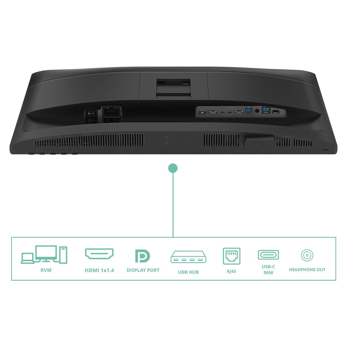 Monitor AOC 24P4CV, 23.8", FHD IPS, 120Hz, 4ms GTG, HDMI+DP+USB-C+4× USB-A - Zezë - 19