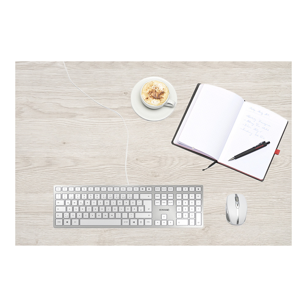 Tastierë Cherry KC 6000 Slim / me kabllo / USB / QWERTZ / e argjendtë - 2