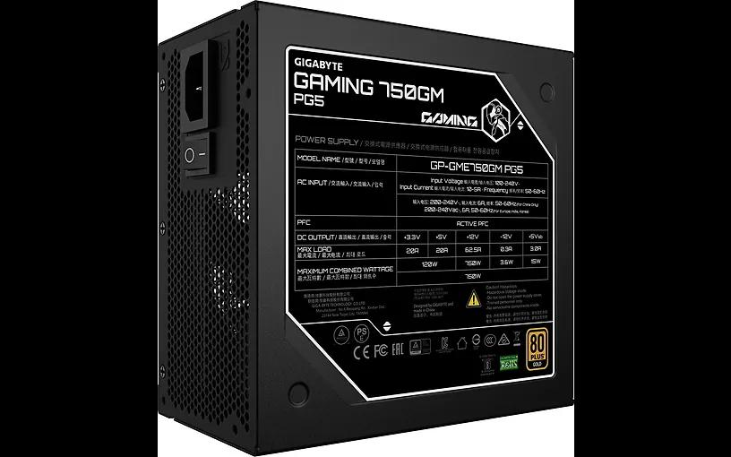 Furnizues Energjie GIGABYTE GAMING 750GM PG5 / 750W / ATX / Full Modular / PCIe 5.1 / ATX 3.1 – Zezë - 6