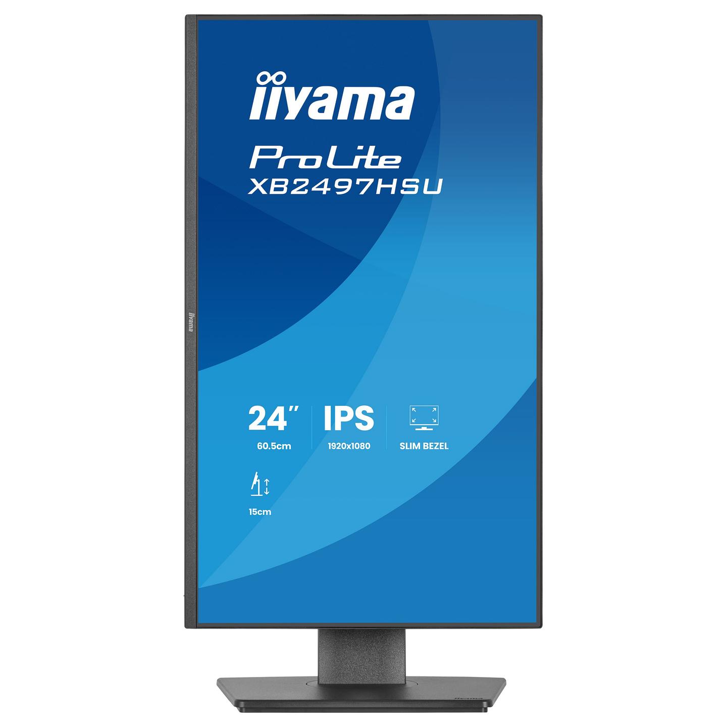 Monitor iiyama ProLite XB2497HSU-B1 / 23.8" / Full HD LED IPS / 100Hz / 4ms / HDMI+DP+USB - Zezë - 4