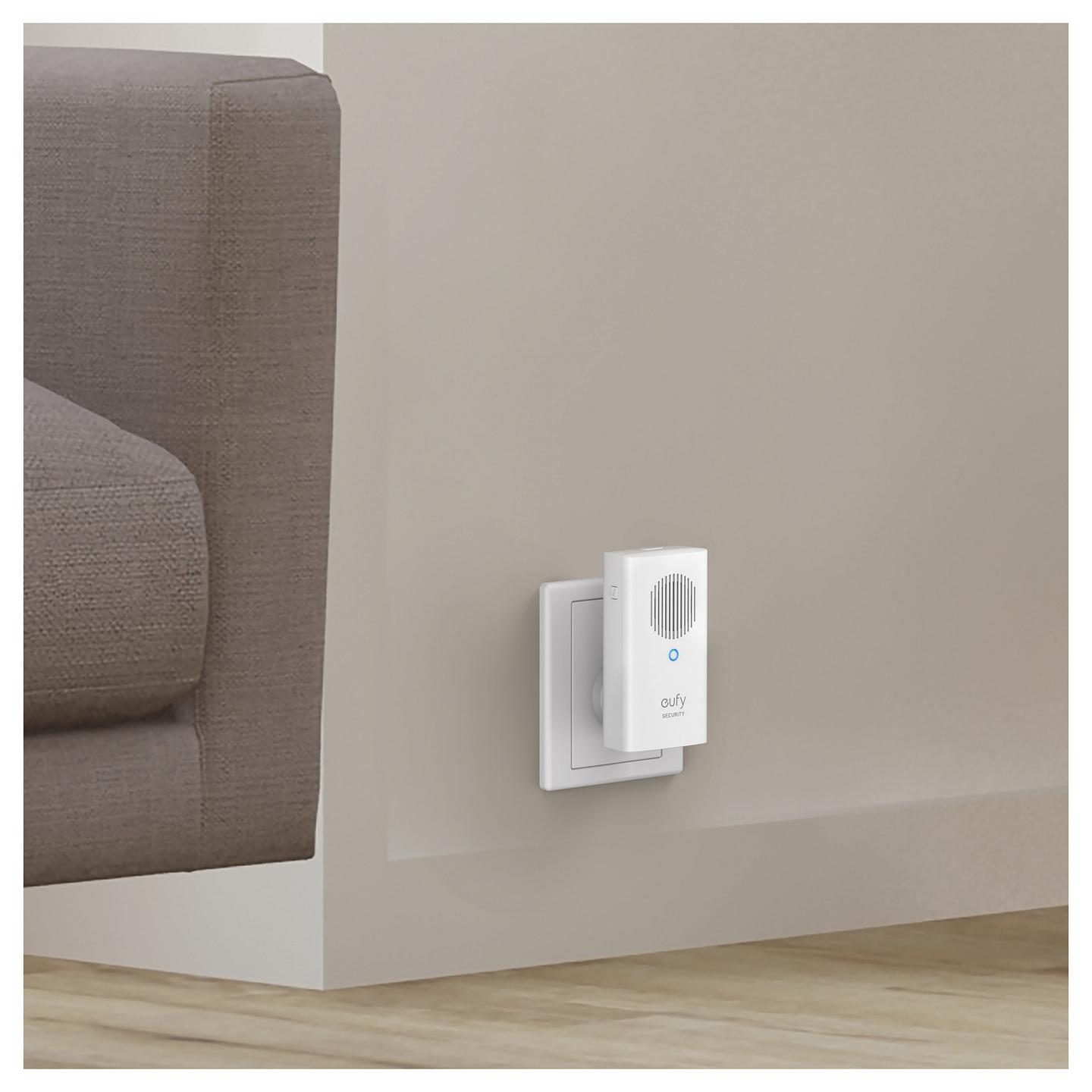 Doorbell Chime Eufy E8741021, Wireless, 8 Tone, 3 Nivele Volumi, HomeBase 2 - Bardhë - 3