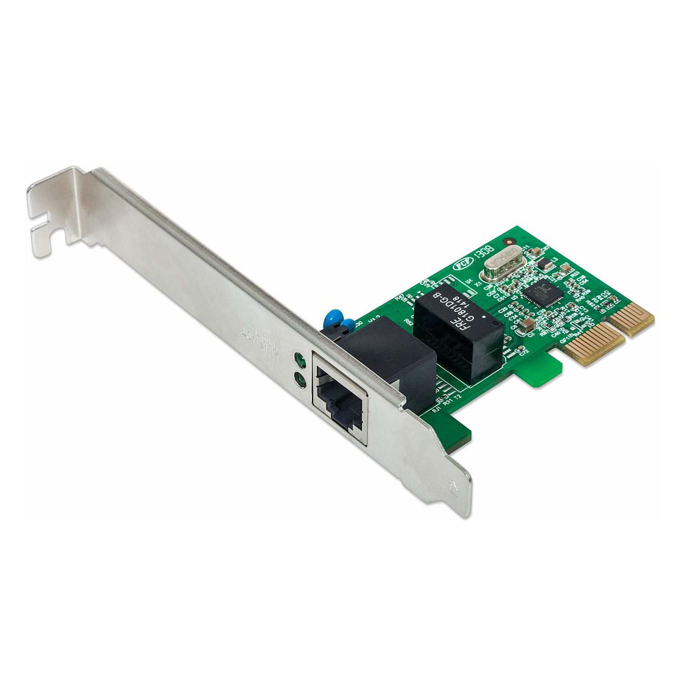 Karta të Rrjetit Intellinet 522533 / PCI Express x1 / 1x Gigabit LAN RJ45 / 10/100/1000Mbps / Realtek RTL8168B / Low Profile