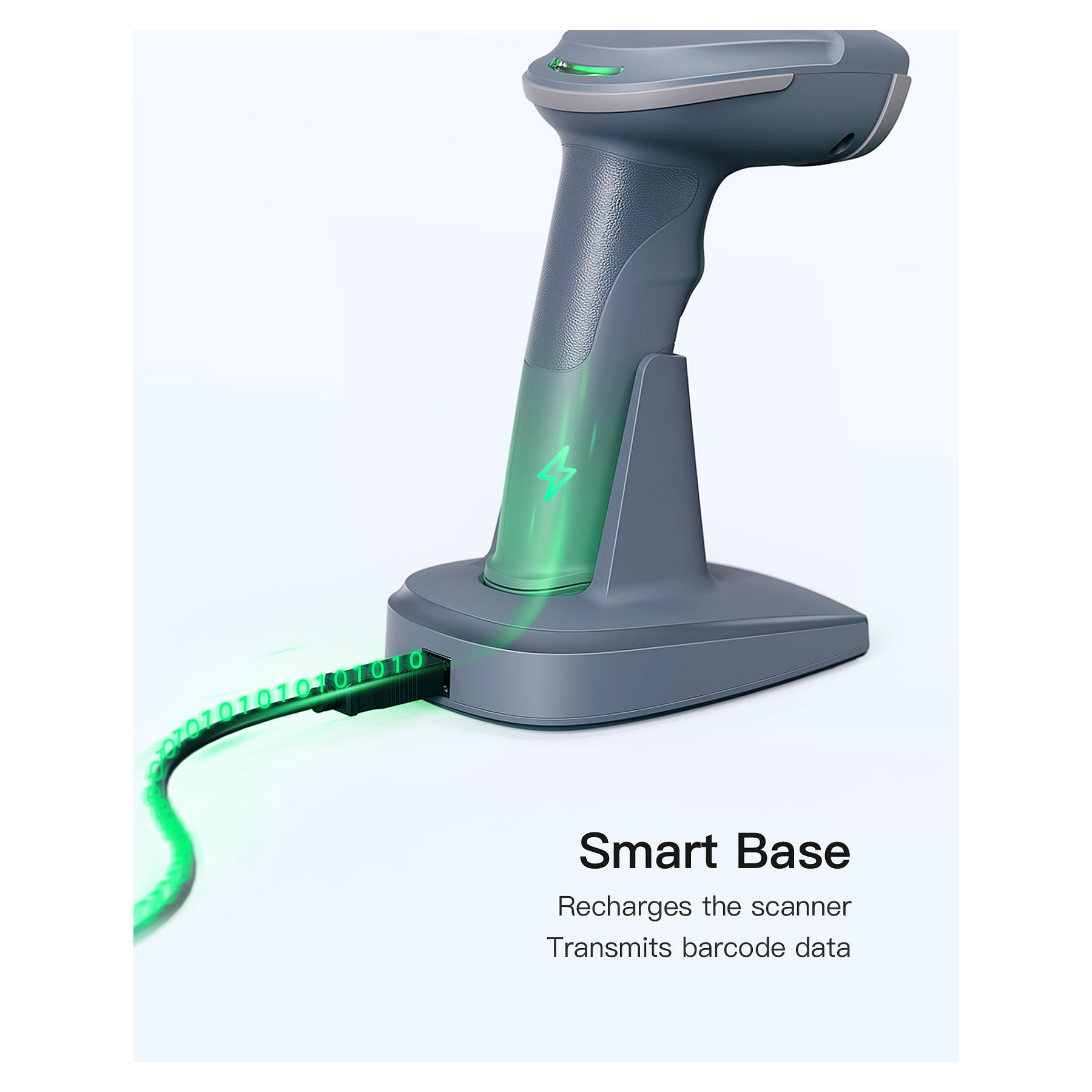 Skaner Barkodesh Inateck BCST-54 / 1D/2D / CMOS / Bluetooth + USB / 2600mAh - Blu/Gri - 5