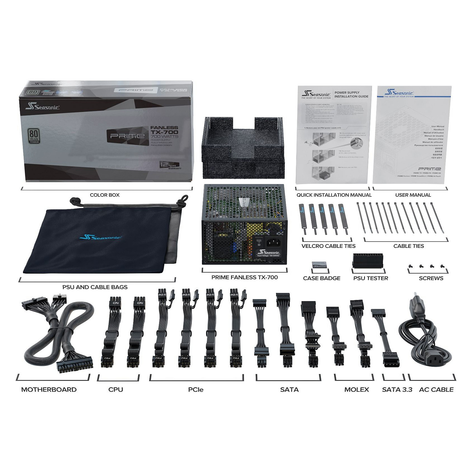 Furnizues Energjie 700W Seasonic PRIME TX Fanless 80+ Titanium - 11