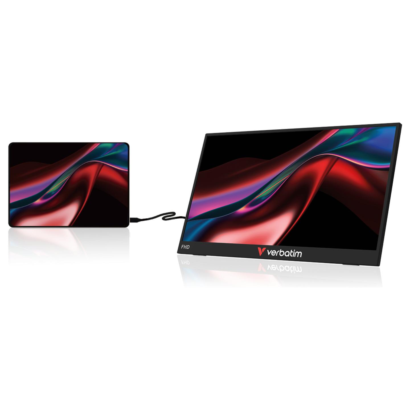 Monitor Portativ Verbatim LIGHT FHD Touch / 15.6" / Full HD LCD Touchscreen / USB-C+Audio - Zezë - 4