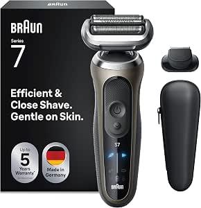 Makinë e rrojës Braun Series 7 72-C1200s, SkinFlex 360°, Wet & Dry, 60 Minuta – Zezë, Bronzë