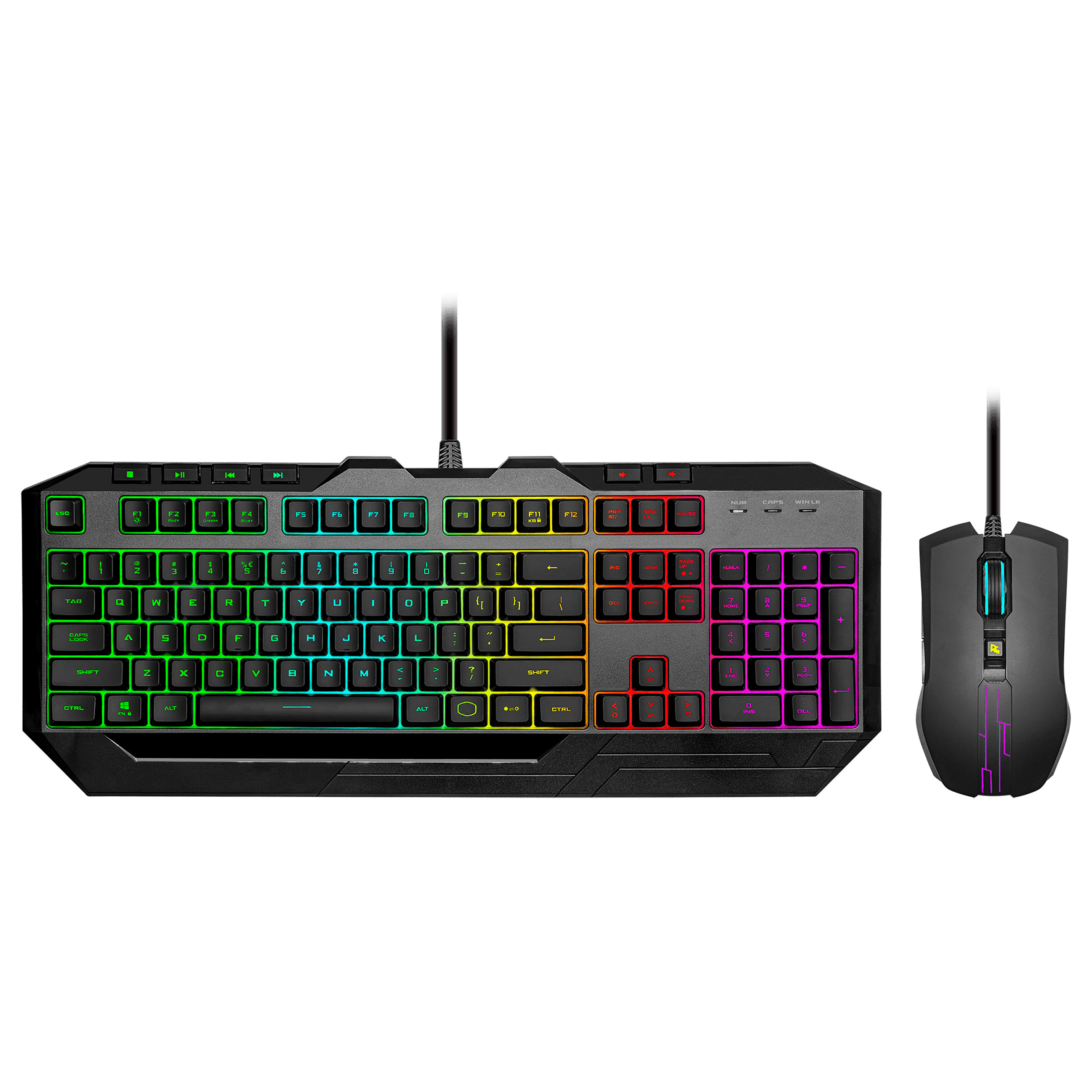 Combo (Tastierë & Maus) Gaming Cooler Master Devastator 3 / Layout DE  /6 Zona RGB - Zezë - 2