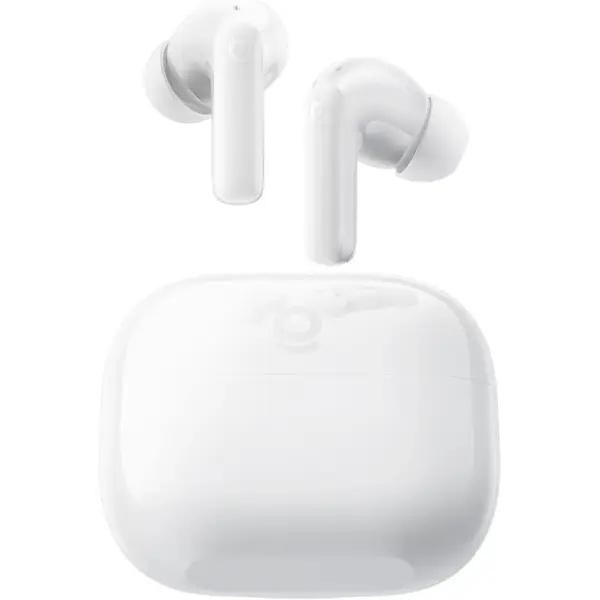 Kufje pa kabllo Baseus Bass BP1 NC / In-Ear / Bluetooth 6.0 / 12 mm / ANC / Multipoint / 4 Mikrofona / Low Latency – Bardhë