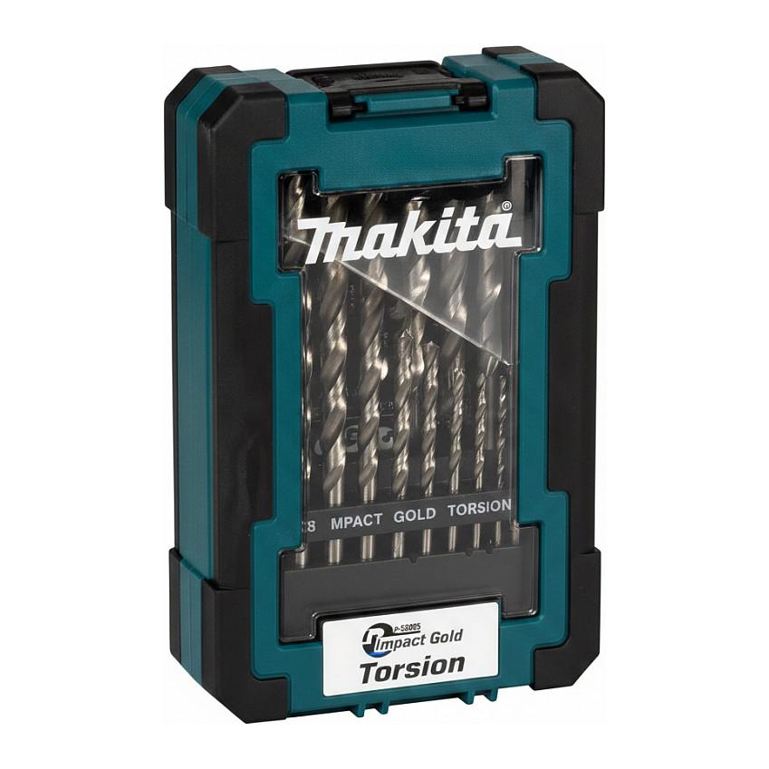 Set Burgjish për Metal Makita D-78352, HSS-GS, 19 Pjesë, 1–10mm, Bisht Cilindrik, Kuti Plastike - Hiri