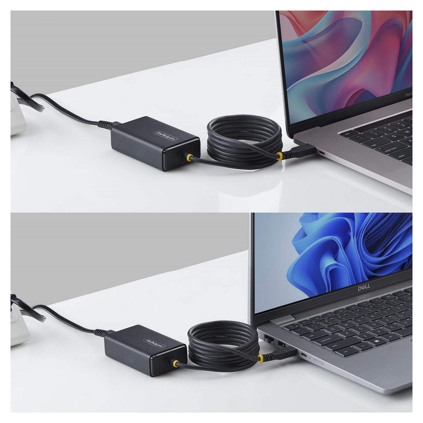 Adapter për Laptop StarTech.com 165LE-USB-C-CHARGER, USB-C, 65W, Power Delivery 3.0, Kabllo 1.5m - Zezë - 3