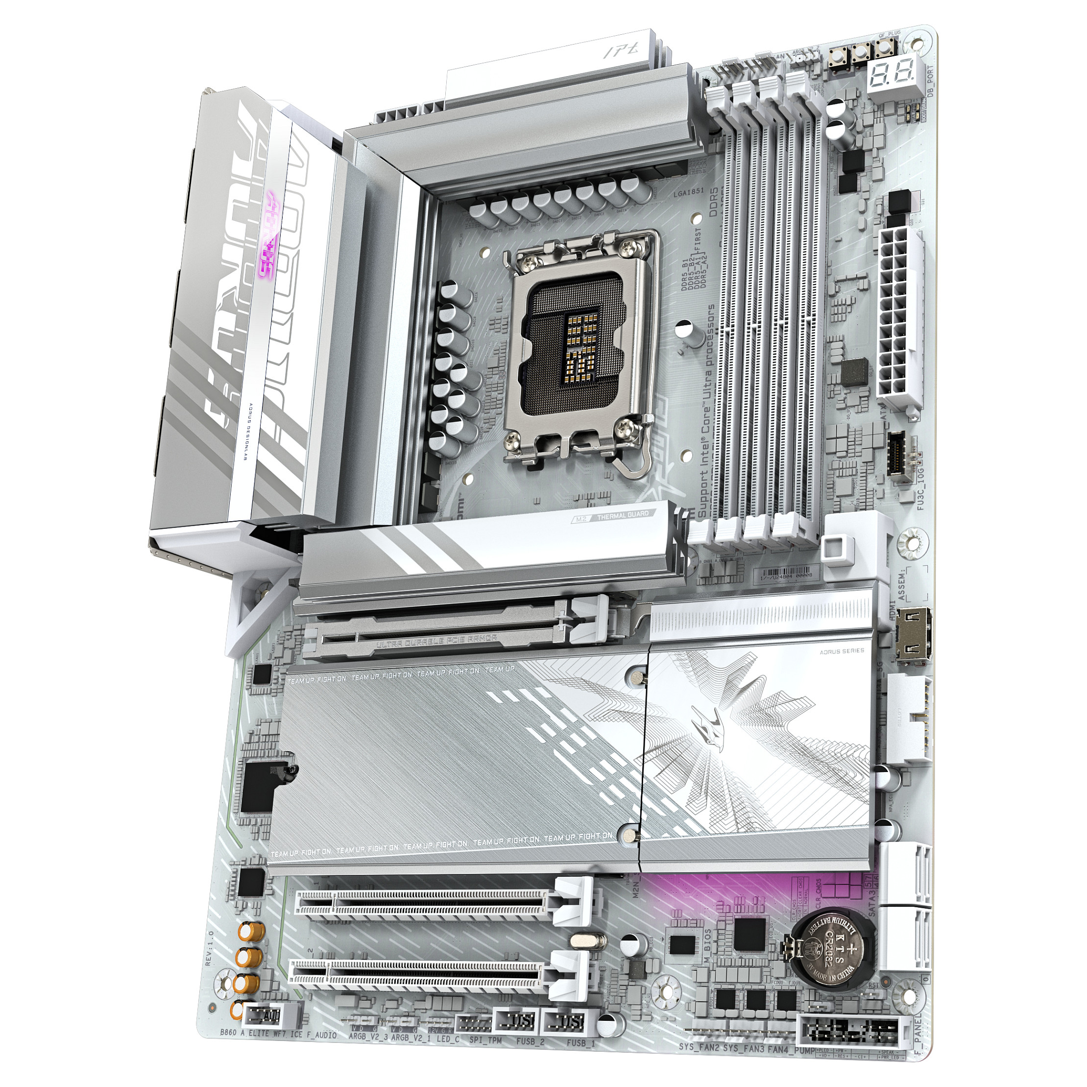Pllakë Amë Gigabyte B860 AORUS ELITE WIFI7 ICE / Intel LGA1851 / B860 / DDR5 / ATX / Wi-Fi 7 / 2.5GbE LAN - 4