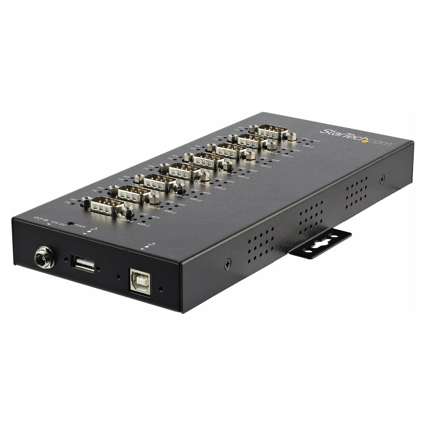 Hub Serial StarTech.com ICUSB234858I, USB 2.0 në 8x DB9, RS-232/RS-422/RS-485, 921.6 Kbps, Montim DIN – Zezë