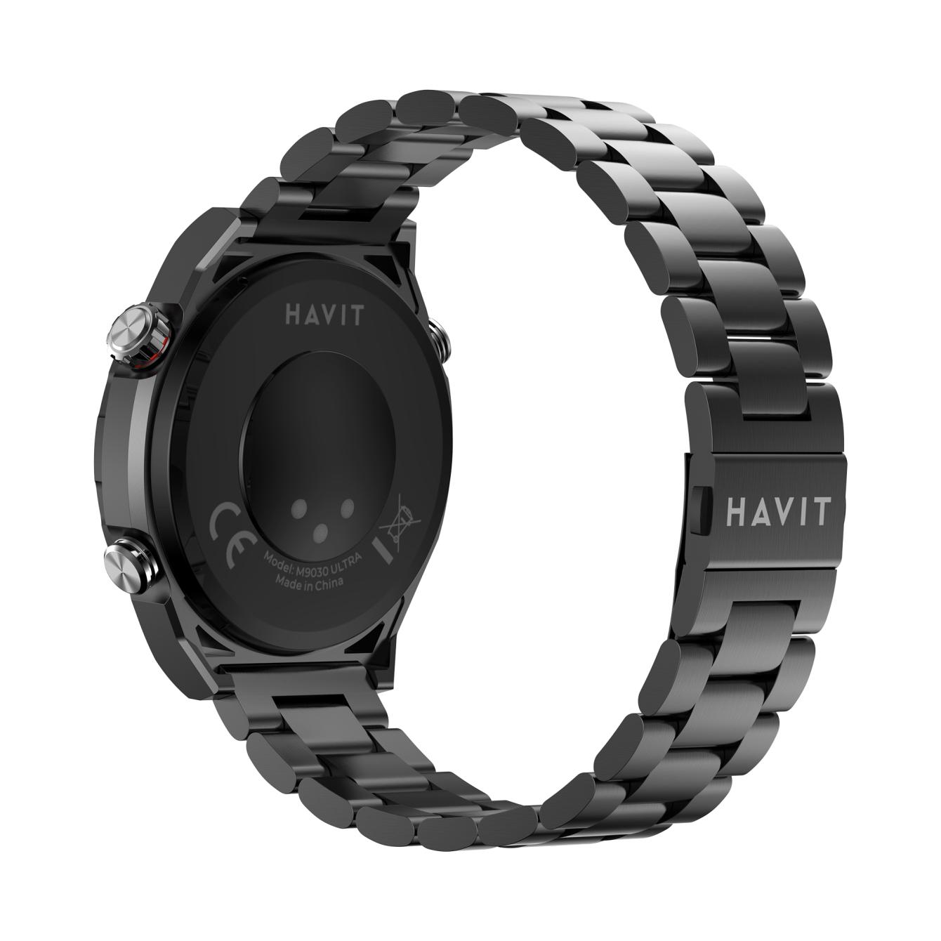 Orë e Mençur Havit M9030 Ultra / 1.43" AMOLED HD / Bluetooth 5.3 / IP68 / Bluetooth Call – Zezë - 3