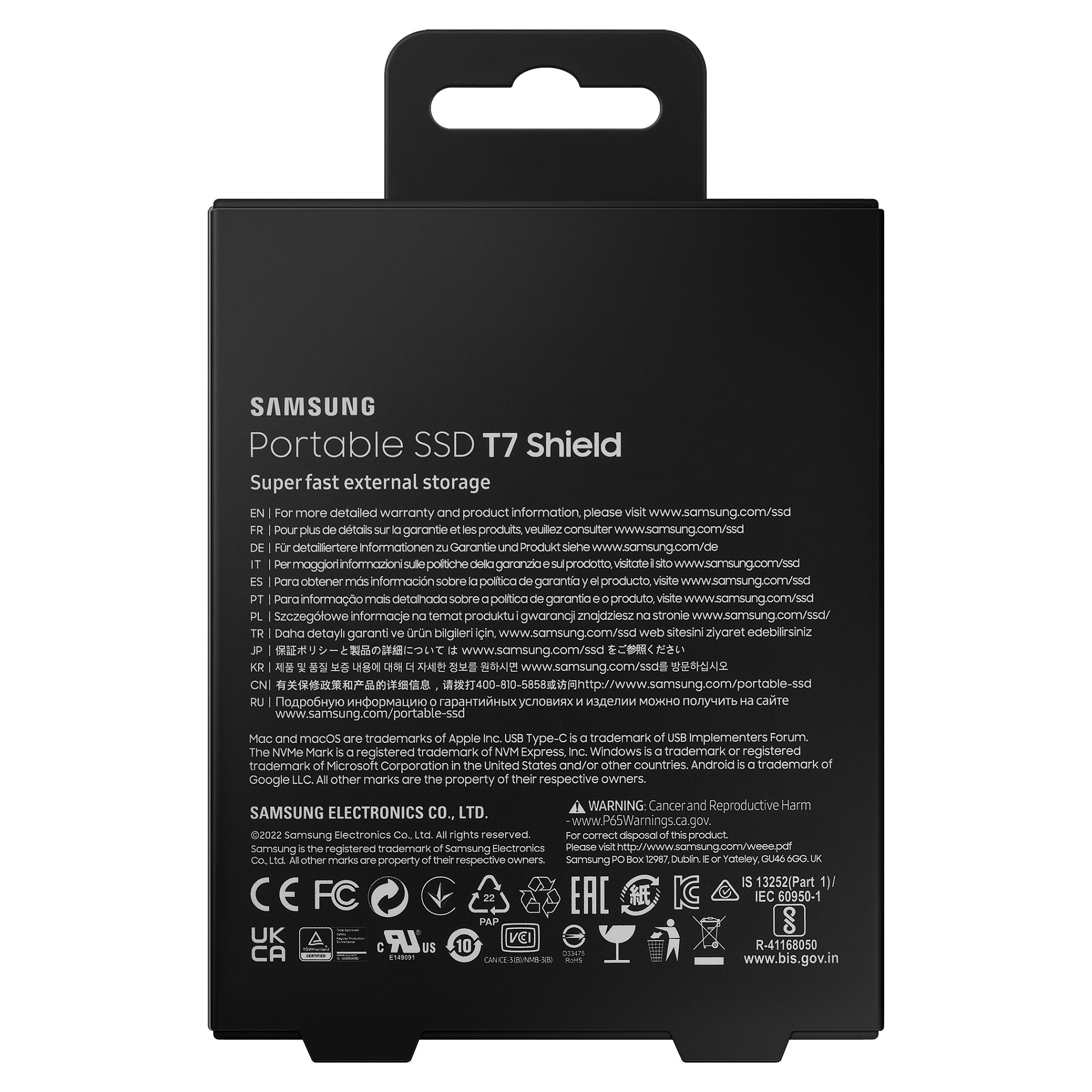 SSD e Jashtme 2TB Samsung Portable T7 Shield USB 3.2 Gen2 e zezë - 8