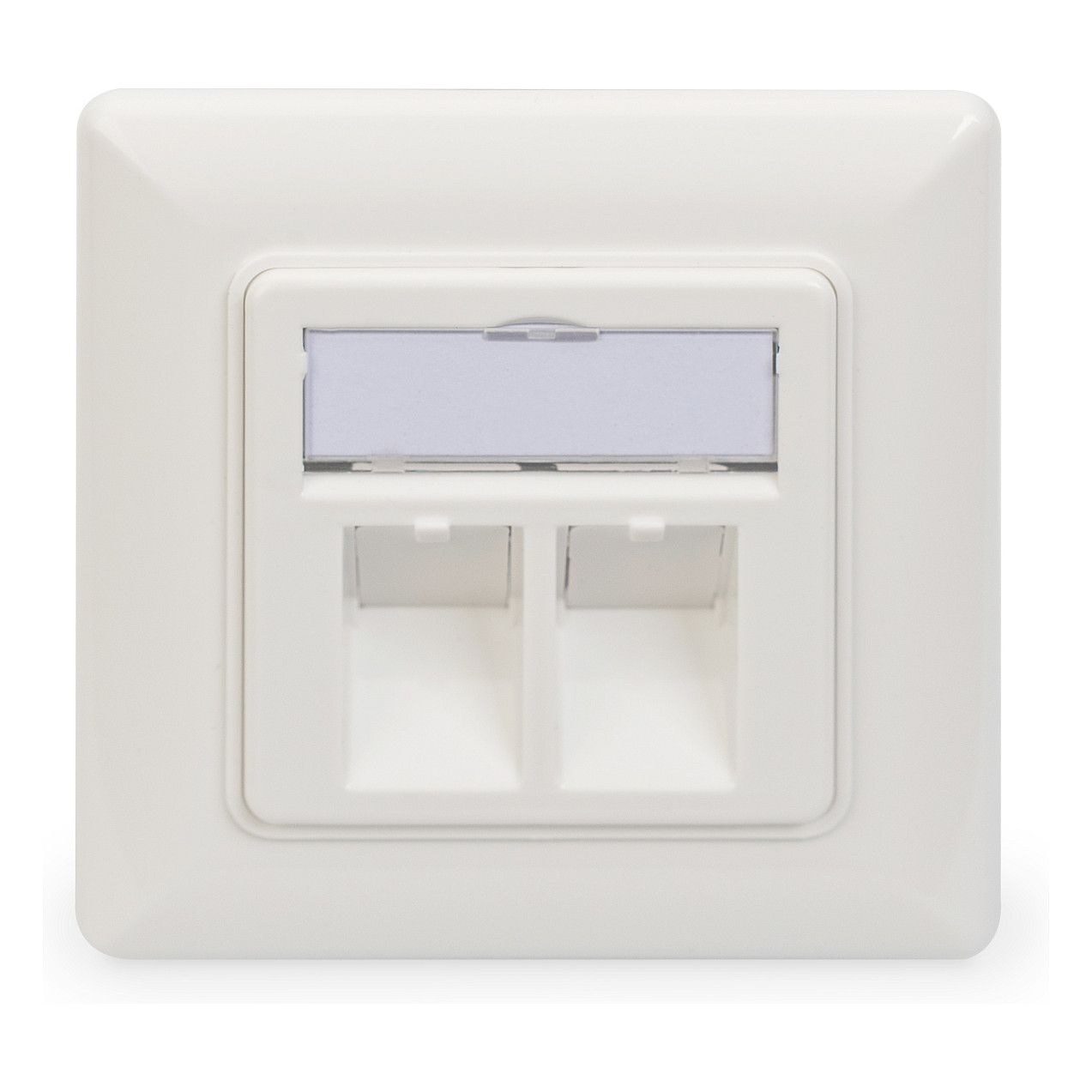 Aksesorë për rrjet DIGITUS / Keystone Jack / 2 Ports – Bardhë - 4