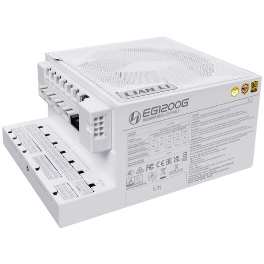 Furnizues Energjie Lian Li EDGE GOLD / 1200W / ATX 3.1 / 80 PLUS Gold / Cybenetics Gold / PCIe 5.1 / Modular / L-Shape -  Bardhë - 2