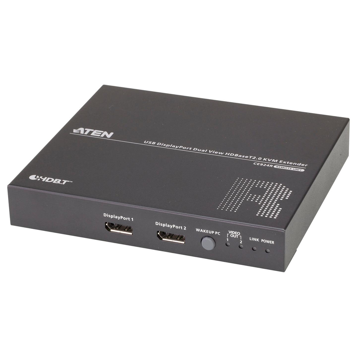 Extender KVM ATEN CE924-AT-G, Dual DisplayPort, HDBaseT 2.0, 4K deri në 100 m, USB, Audio, RS-232 - Zezë - 5