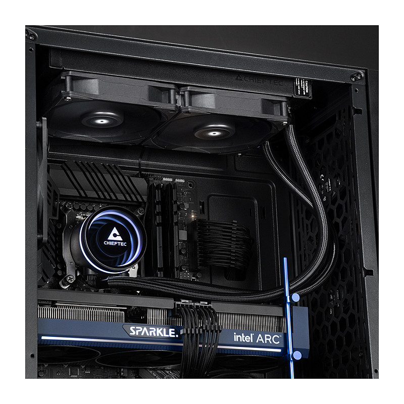Ftohës për Procesor K Cooler  Water Cooling Chieftec Iceberg 240 DARK multi Cooler | 1700| 1200| 1150| 1151| 1155| 1156| 1200| AM5/4/3+/2+/2 - 9