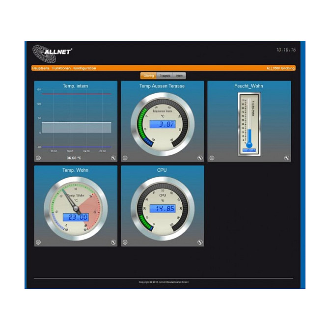 Switch ALLNET MSR Zentrale ALL3500 inkl. 4 Sensor Ports & WLAN për IP Ndërtesa Automatizimi - 6