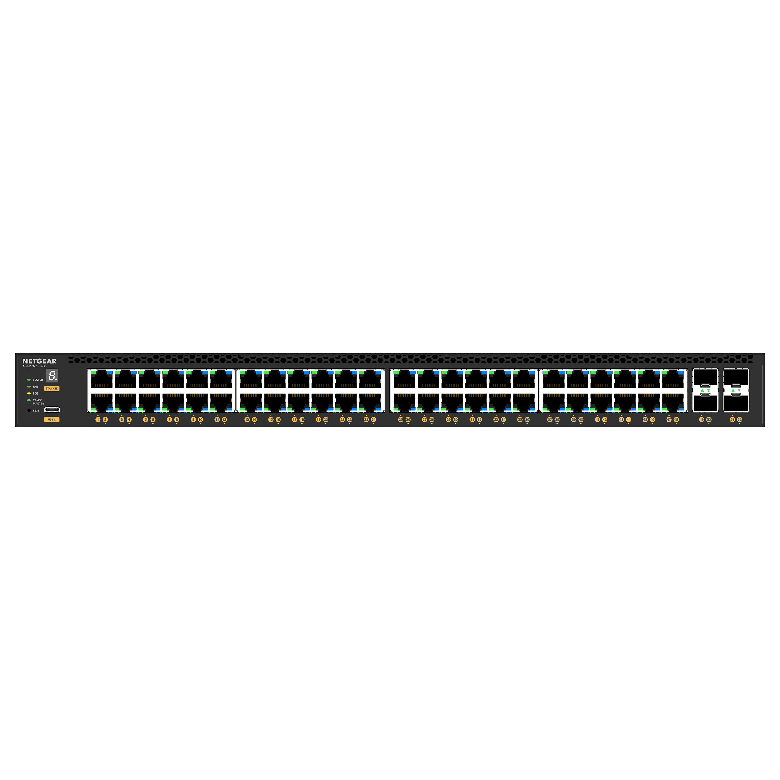 NETGEAR Switch 52-Port M4350-48G4XF 48x GE PoE+ 4x SFP+ - 4