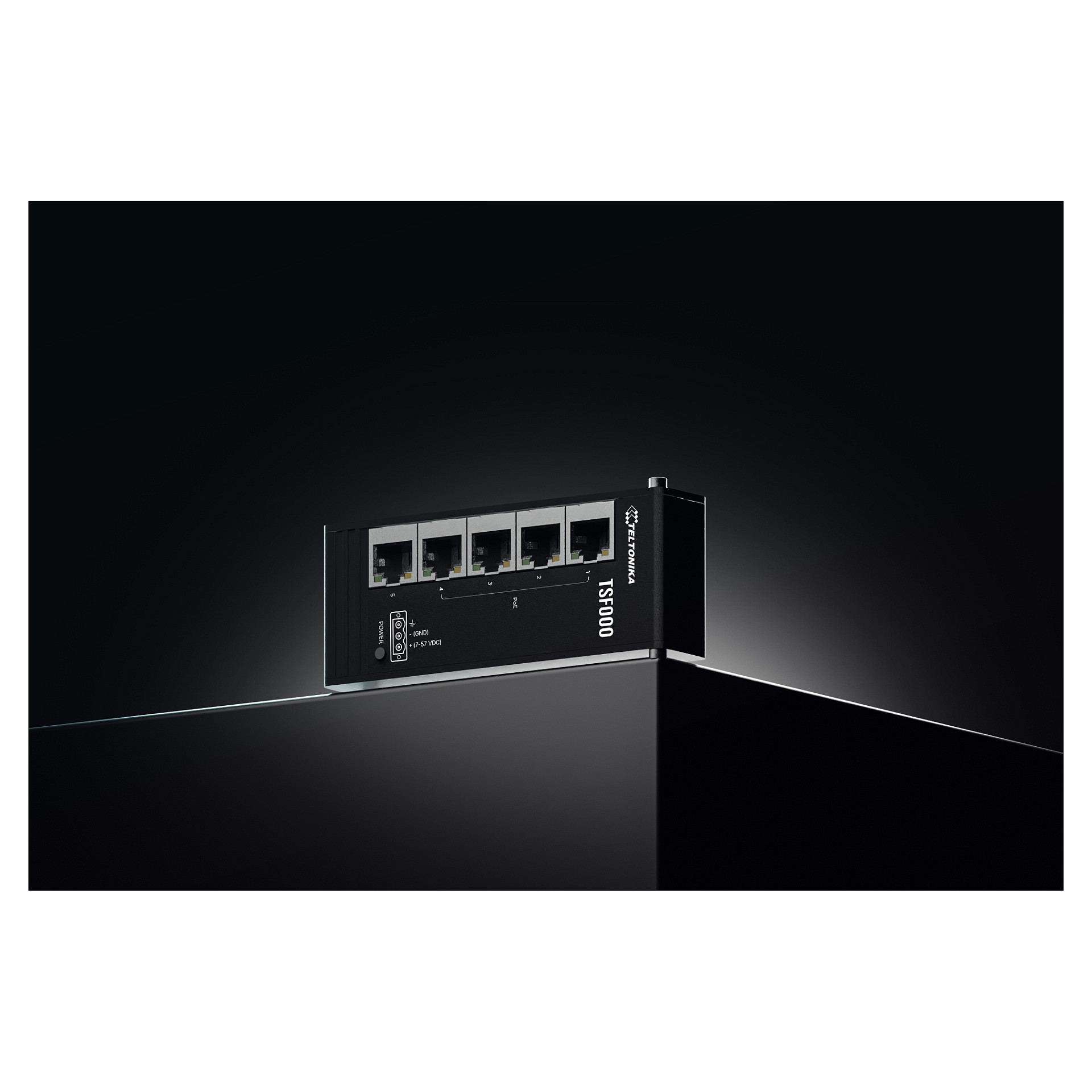 Switch Teltonika TSF000 / Unmanaged / 5xFast Ethernet / PoE+ - 9