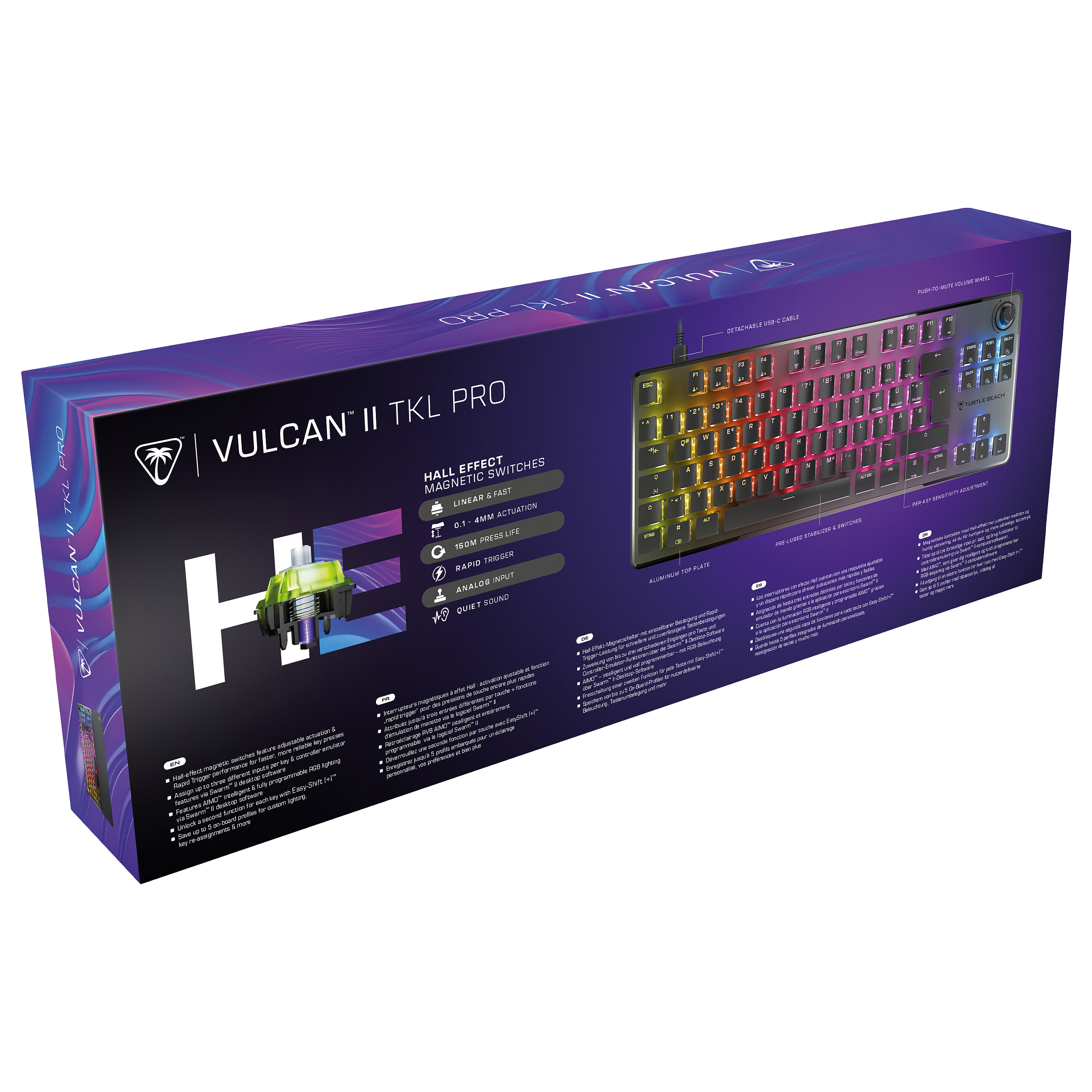 Tastierë Gaming Turtle Beach Vulcan II TKL Pro Wired / AZERTY - Zezë - 11