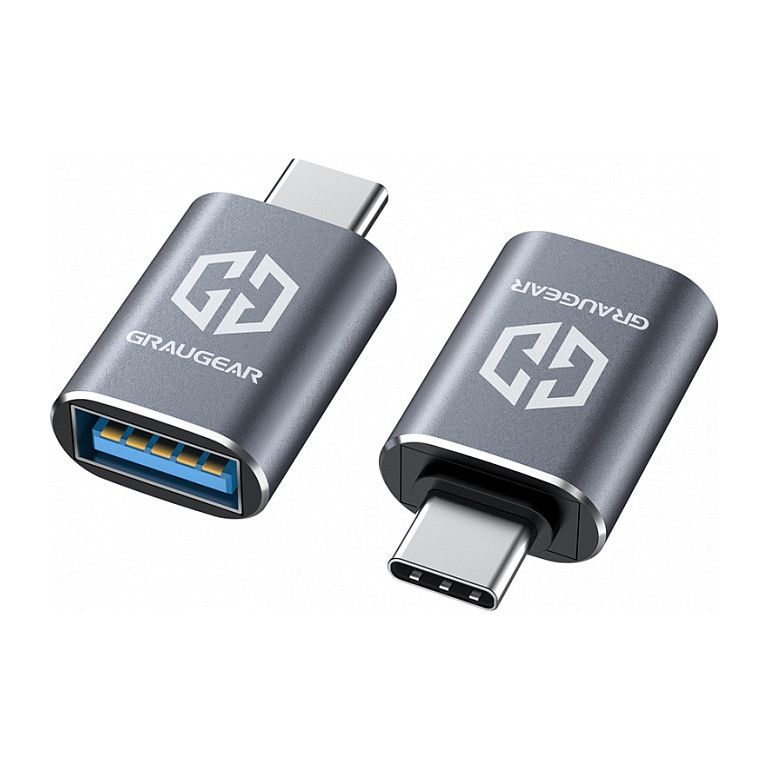 GRAUGEAR USB 3.2 Gen2 Adapter Type‑A to Type‑C / Plug / 2 copë - 2