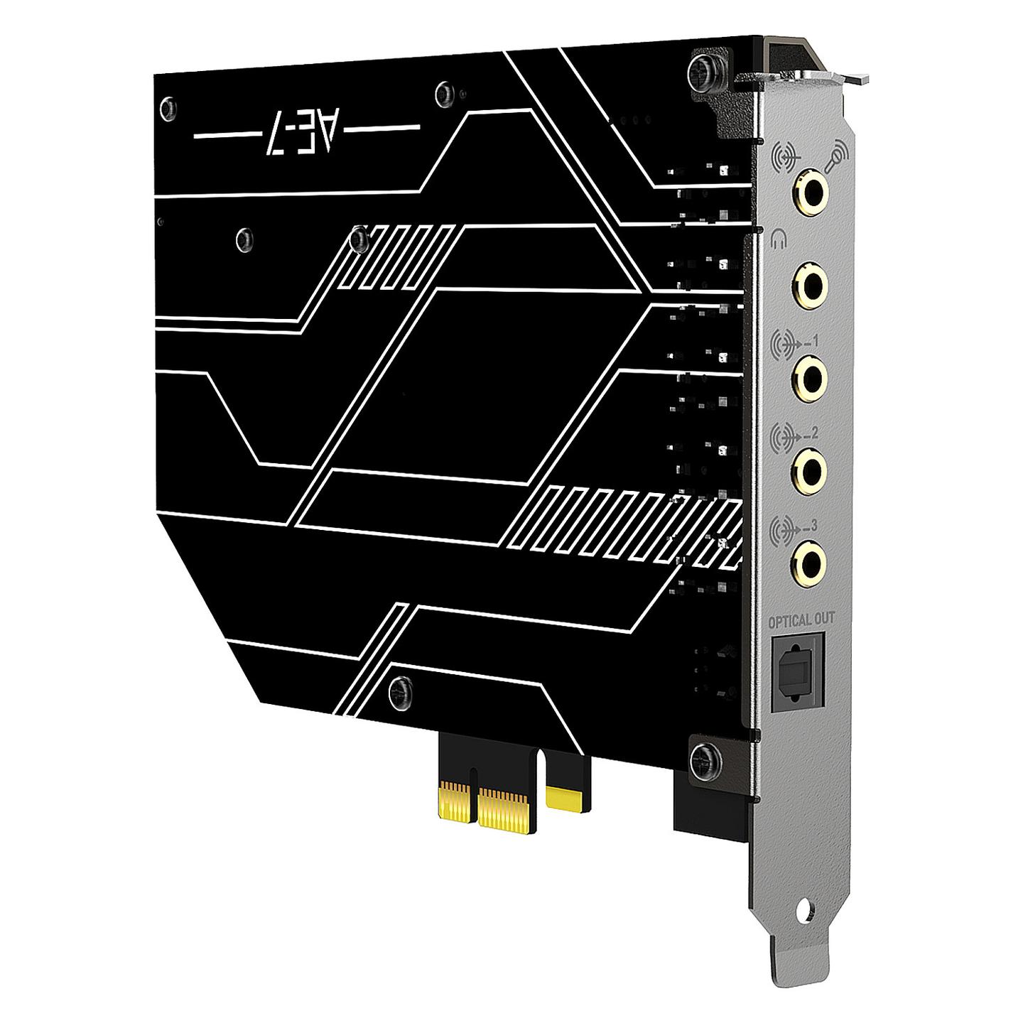 Kartë e zërimit Creative Sound Blaster AE-7, PCIe, 32-bit/384 kHz, 5.1, surround virtual 7.1 - Zezë - 5