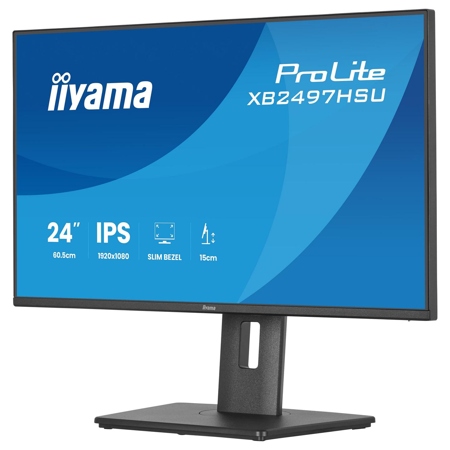 Monitor iiyama ProLite XB2497HSU-B1 / 23.8" / Full HD LED IPS / 100Hz / 4ms / HDMI+DP+USB - Zezë - 6
