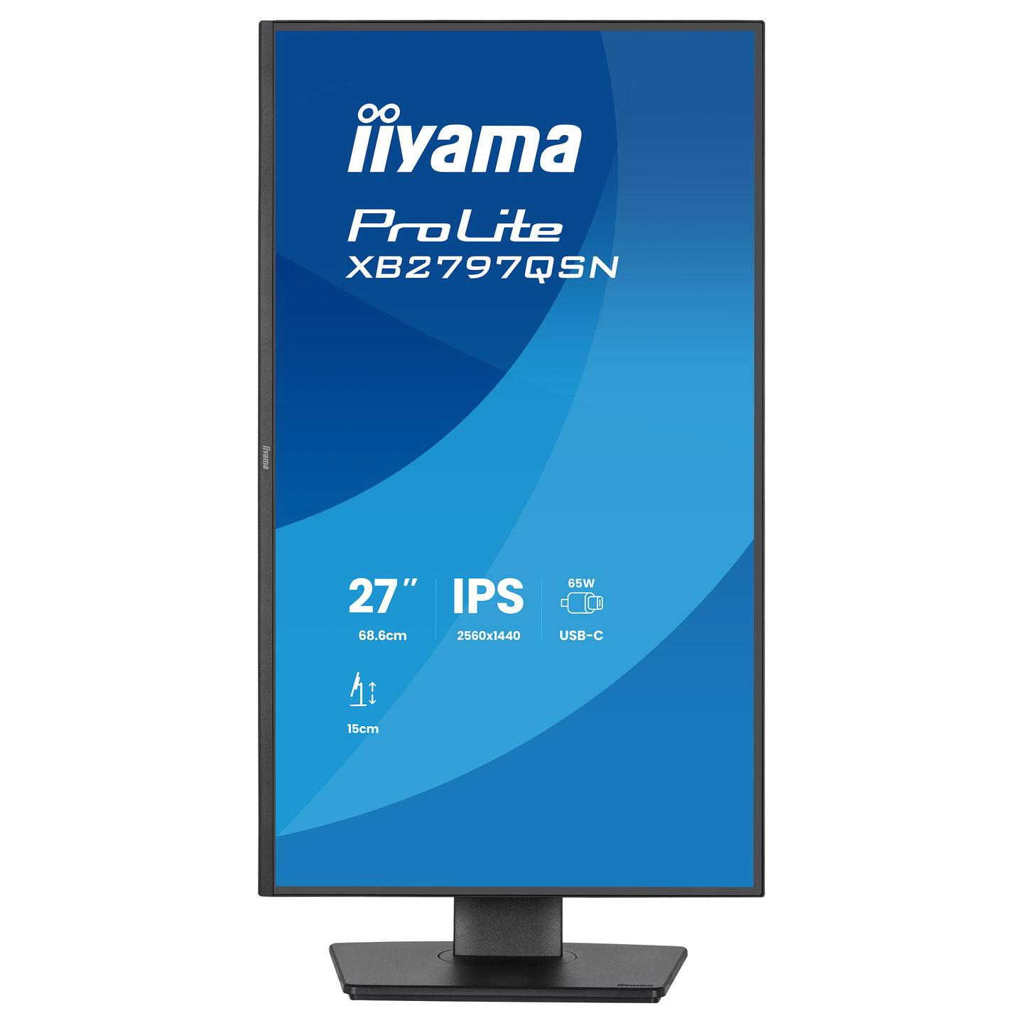 Monitor iiyama ProLite XB2797HSN-B1 / 27" / Full HD IPS / 100Hz / USB Hub 3.2 - Zezë - 3