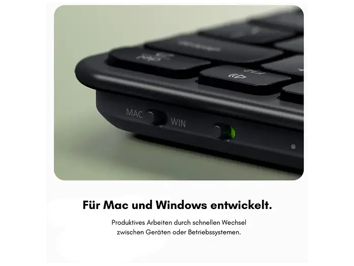 Tastierë Pa kabllo Satechi Slim EX3 / Full-Size / 108 Taste / Scissor Switch / Bluetooth / 2.4 GHz / USB-C / Gjerman - Zezë - 5