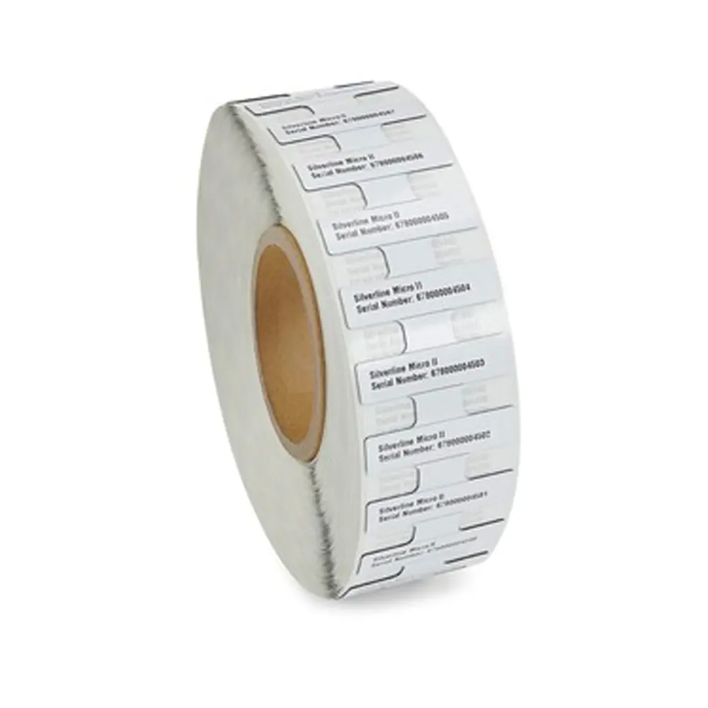 Etiketa për printer RFID Zebra Confidex Silverline Micro II 10026763 / UHF / 45x13mm / EPC Class 1 Gen 2 / 865-869MHz / 600 copë - Bardhë