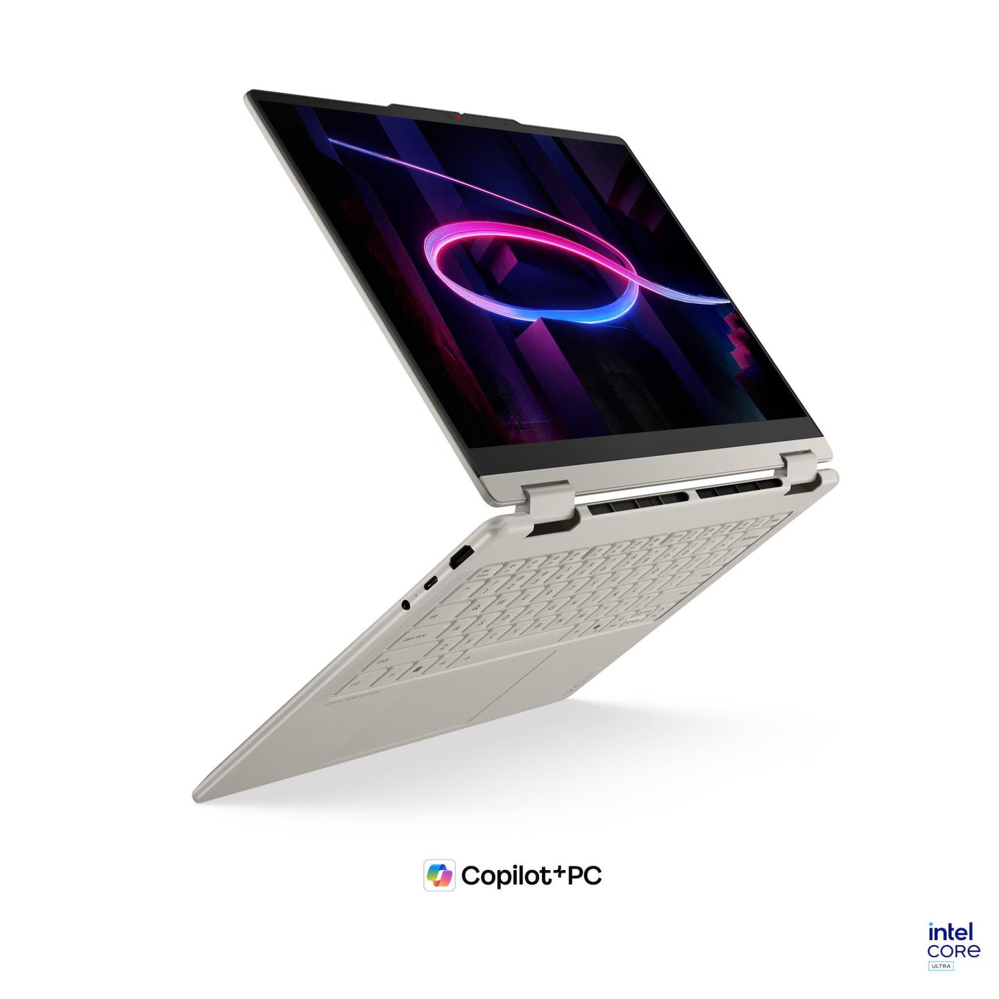 Laptop Lenovo Yoga 7 14IPH11 / 2-in-1 / Core Ultra 7 355 / 32GB LPDDR5X-7467 / 1TB / 14" WUXGA OLED 60Hz Touch / Intel Graphics - Seashell - 5