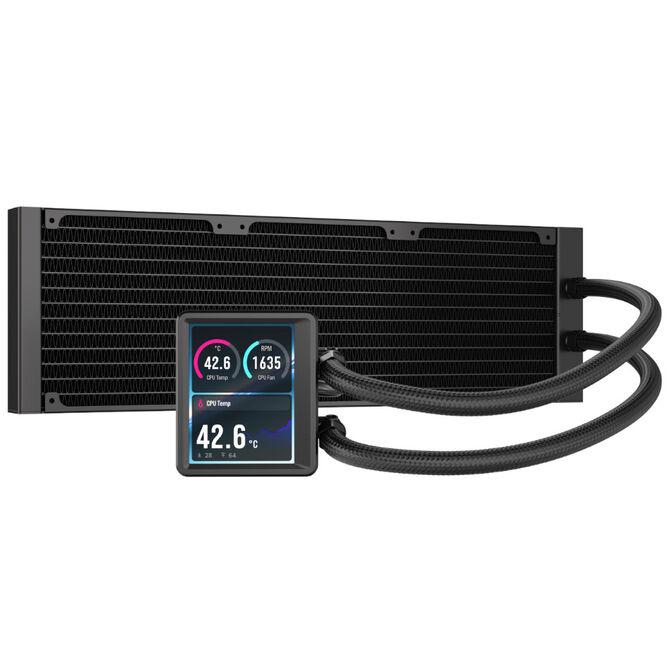 Ftohës për Procesor Corsair NAUTILUS II 360 RS LCD, 360 mm, AIO, Ekran LCD, 3 Ventilatorë 120 mm, 420–2100 RPM, PWM – Zezë - 4