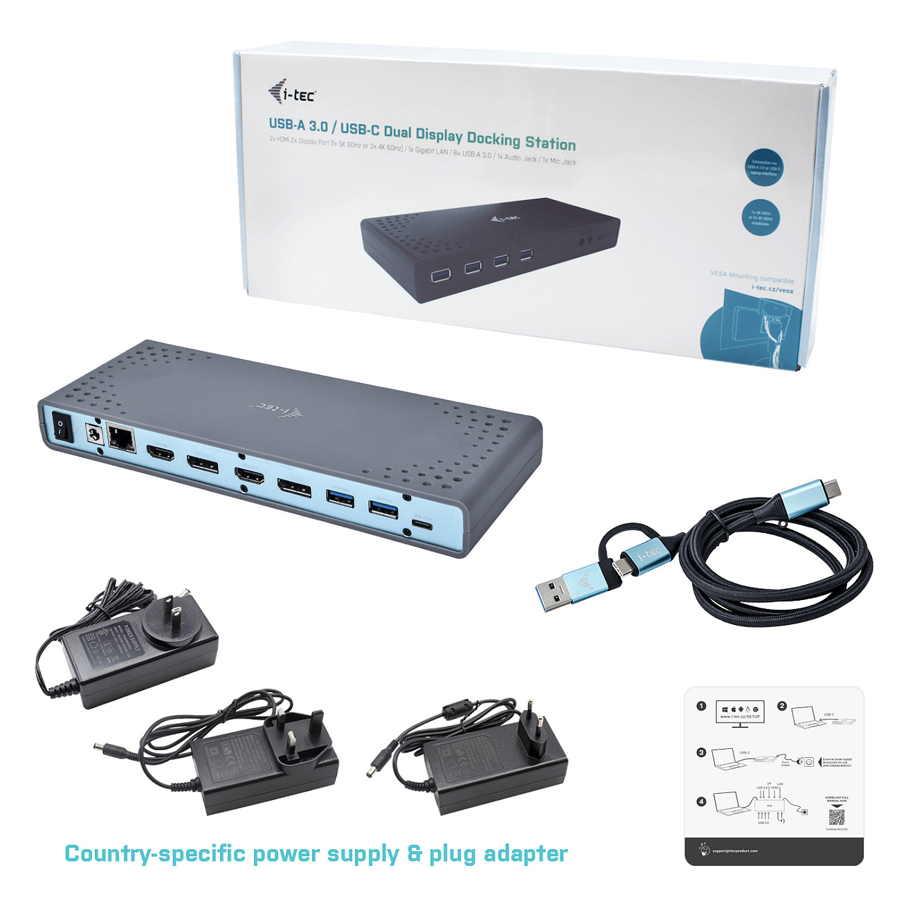 Docking Station I‑TEC USB 3.0 / USB-C 5K Universal Dual - 7