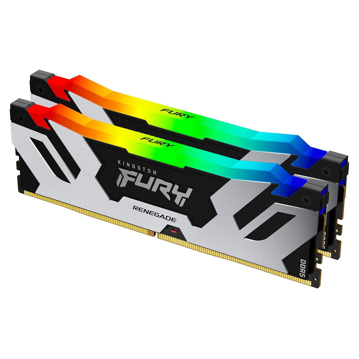 Memorie DDR5 Kingston FURY Renegade RGB, 32GB (2x16GB), 6400MHz, CL32, 288-pin, 1.4V - Zezë