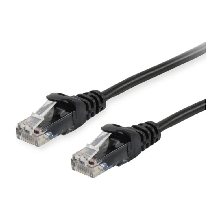 Kabllo për Rrjet Patch Cat6 U/UTP Equip / 2xRJ45 / 2.00m / Polybag – Zezë - 1
