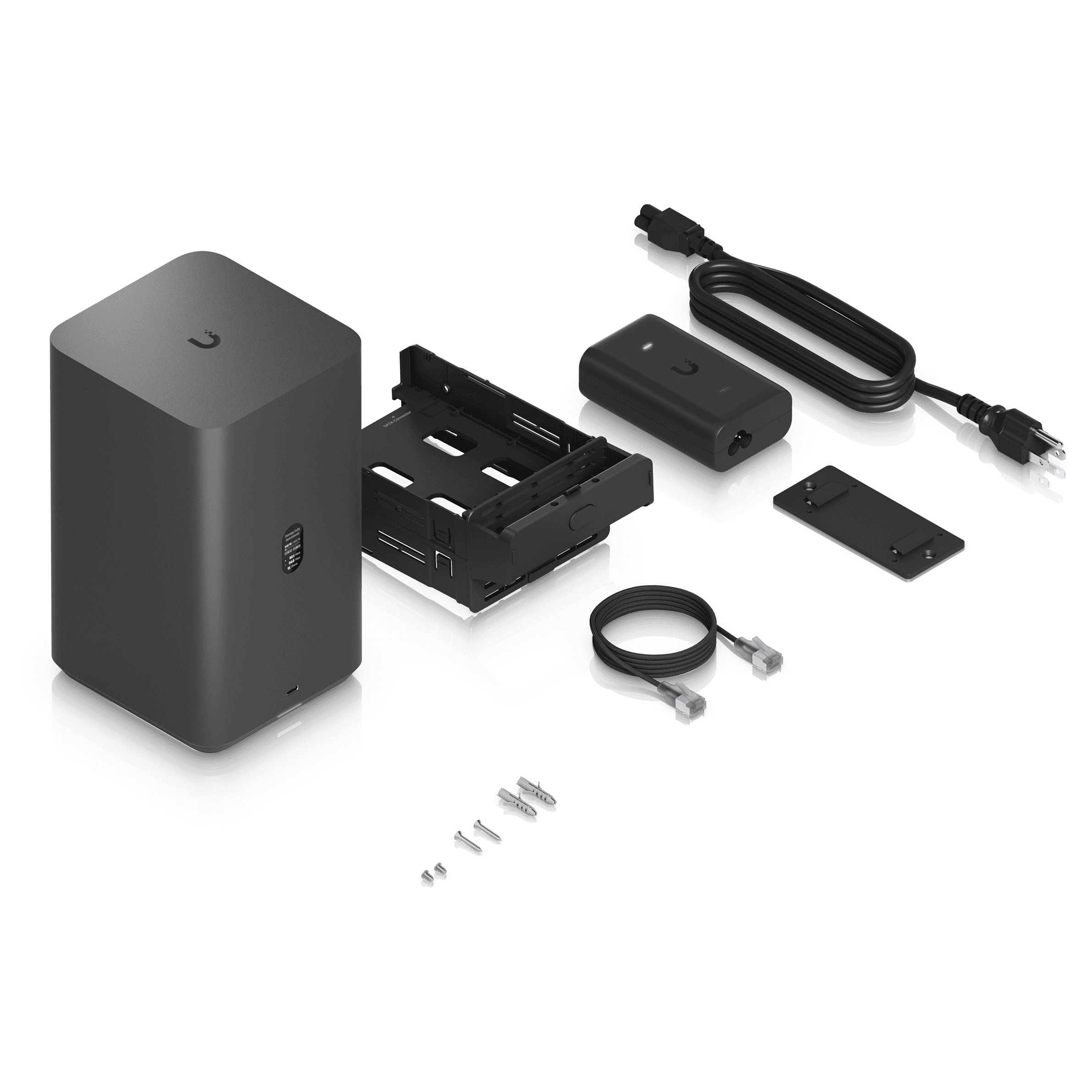 Ubiquiti UniFi UNAS-2-B – 2-Bay NAS, 2x SATA HDD, RAID 1, 2.5GbE, USB-C, PoE++, UniFi Drive Private Cloud - 10