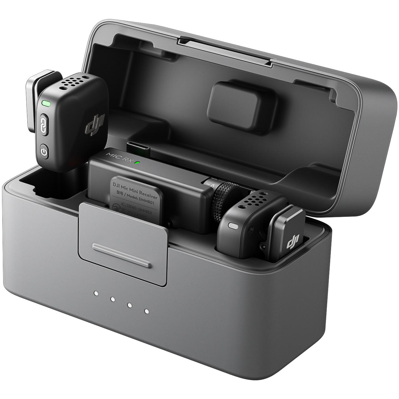 Mikrofon DJI Mic Mini, 2 Transmetues, 1 Marrës, Charging Case - Zezë