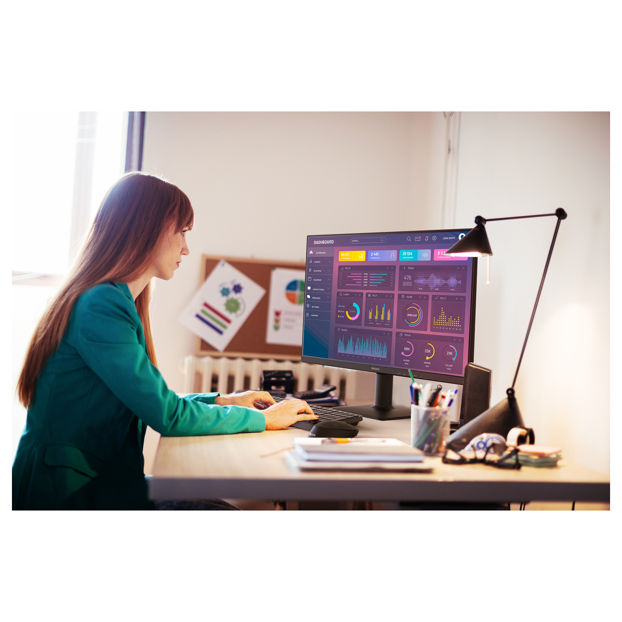 Monitor Philips 27E2N1100L / 27" / 1920x1080 / 100Hz / 1ms / VA / i zi - 12